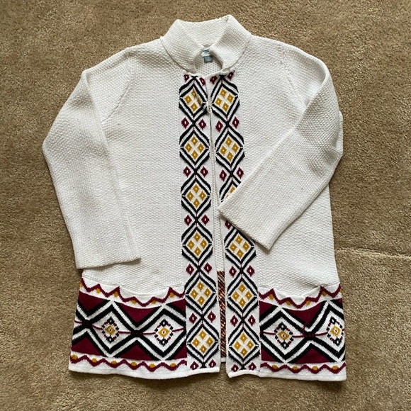 Old Navy ~ Geometric Pattern Open Cardigan ~ Size L - Picture 1 of 5